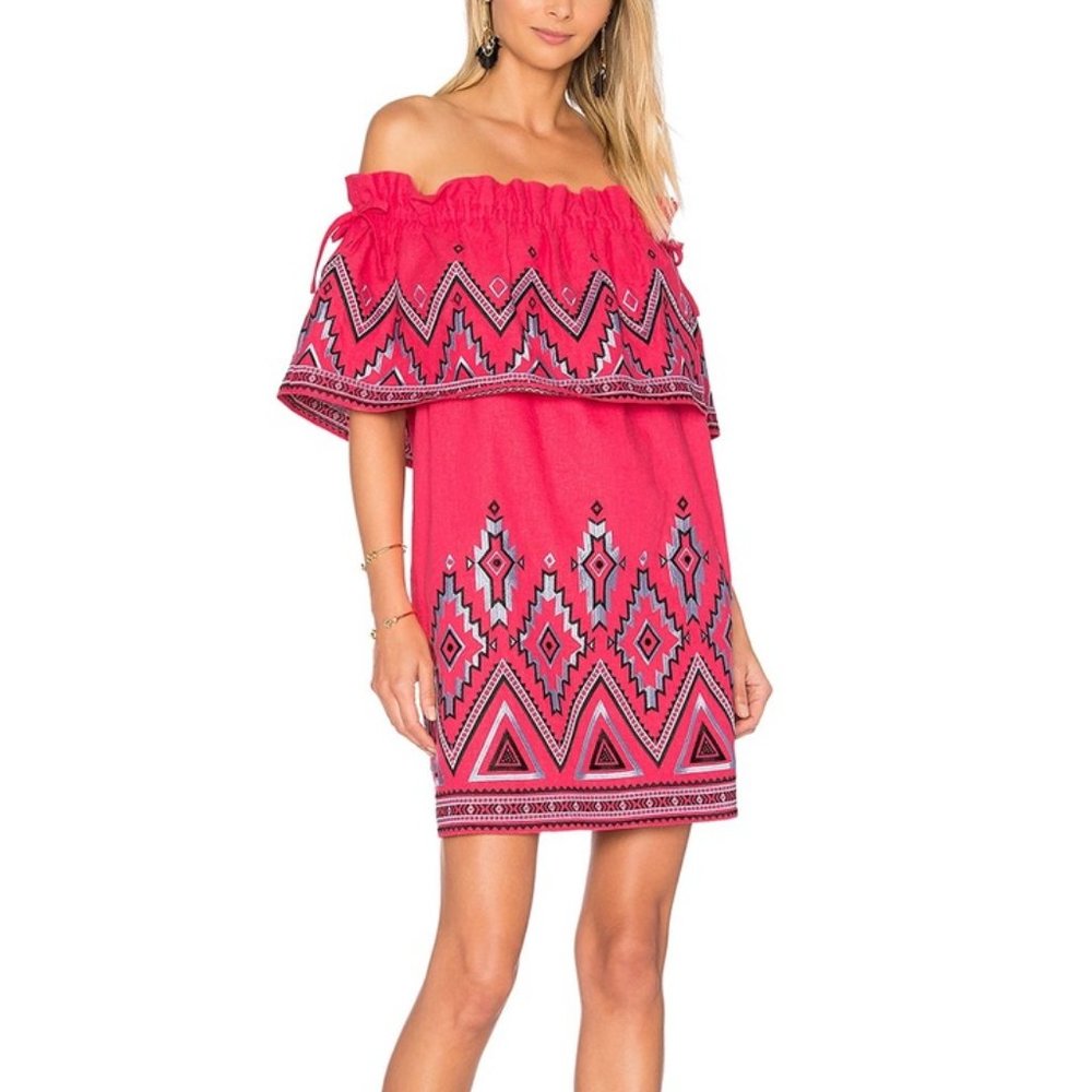 Parker Pink Susie Off-the-Shoulder Dress | S